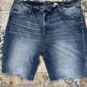 Terra Sky Denim Cutoff Women’s distressed Shorts - Blue size 18W